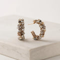 Lovers Tempo Meadow Crystal Hoop Earring White