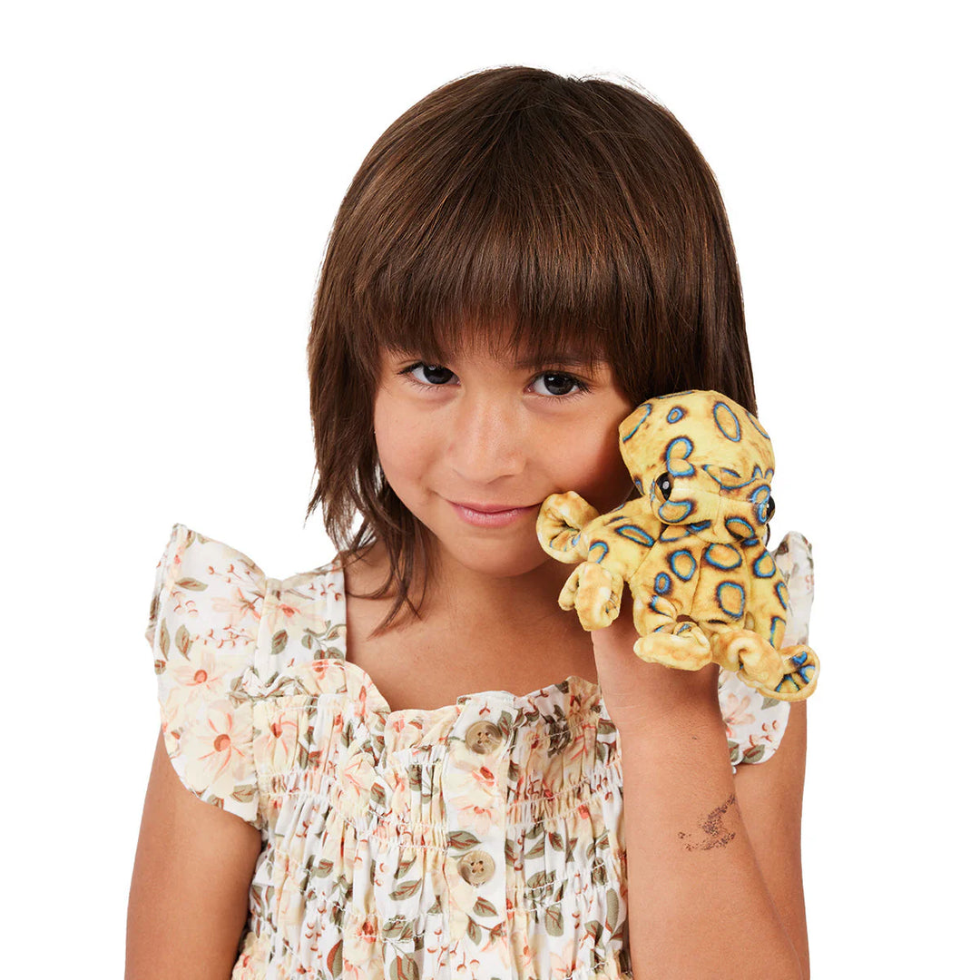 Folkmanis Mini Blue Octopus Finger Puppet  8013
