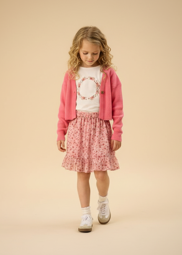 Creamie Girls Floral Print Skirt   823151-5506