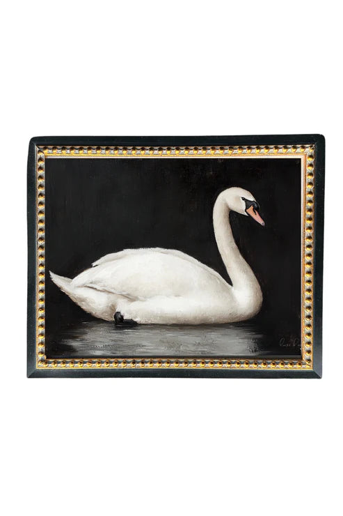 Luxe B. Co. Moody Swan Framed Art