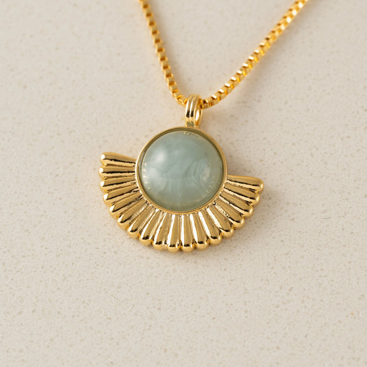 Lovers Tempo Moonpetal Necklace - Sky