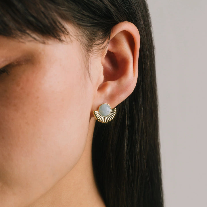 Lover's Tempo Moonpetal Stud - Sky