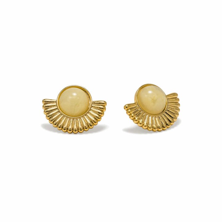 Lover's Tempo Moonpetal Stud - Yellow
