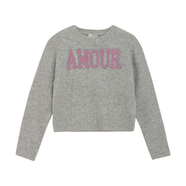 Creamie Girls Sweater  823013-6560  Grey/Pink **