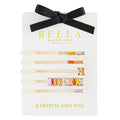 Bella Crystal Hair Pins - Set of 5