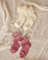 Noralee Baby Girl Ruffle Socks Set of 2    NLA028VTNH   Ivory/Raspberry