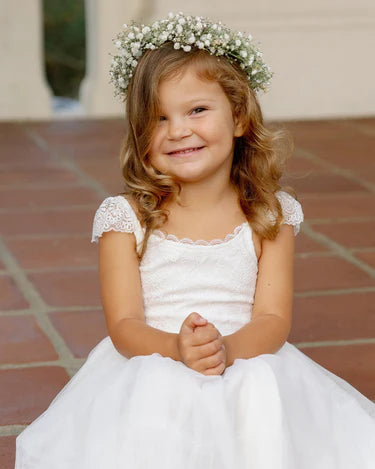 Noralee Girls Camilla Dress   NL029NACH    White