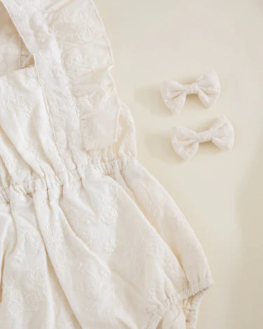 Noralee Little Bow Clips   NLA025APAP   Ivory