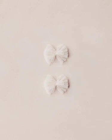 Noralee Girls Flutter Tulle Clips   NLA029MONA   Ivory