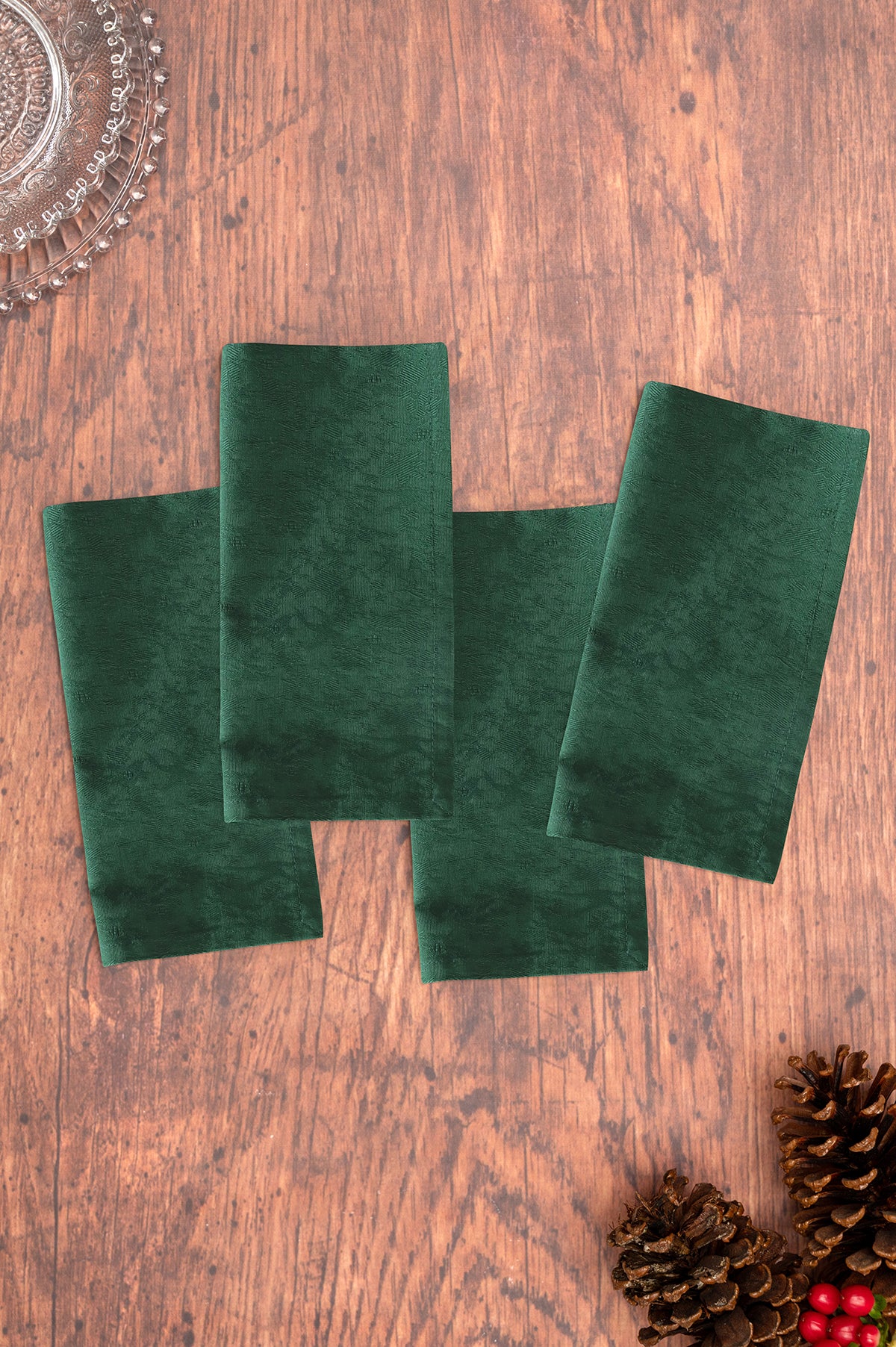 April Cornell Green Lark Jacquard Napkin Set/4