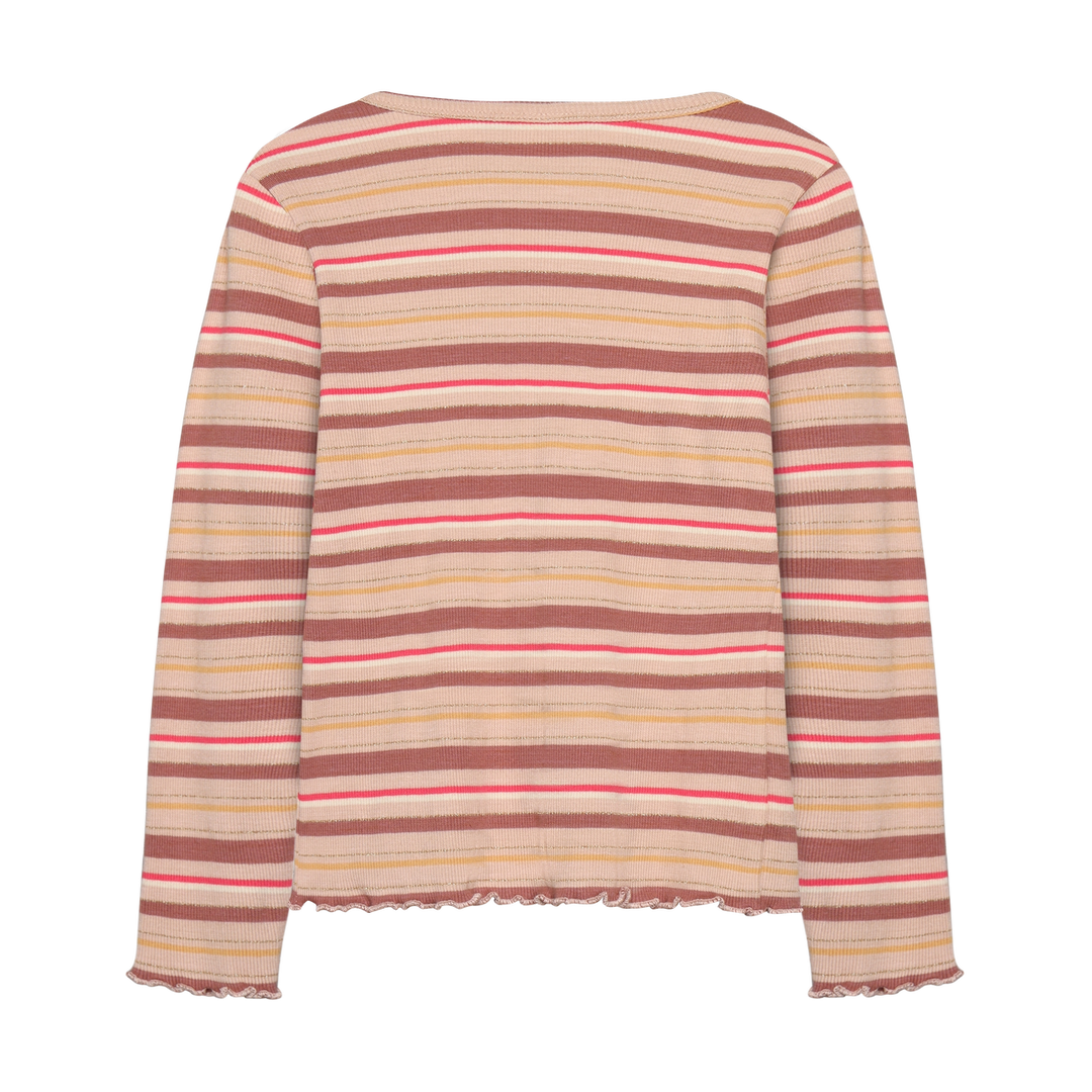 Minymo Girls Long Sleeve Ribbed Tee   124401-5000