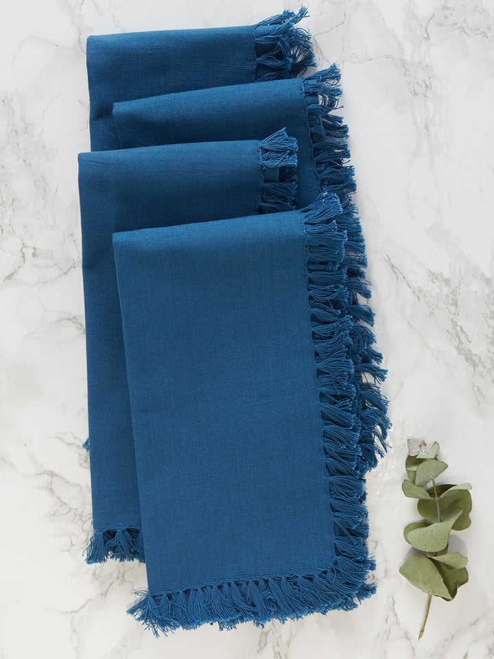 April Cornell Essential Blue Napkin Set/4