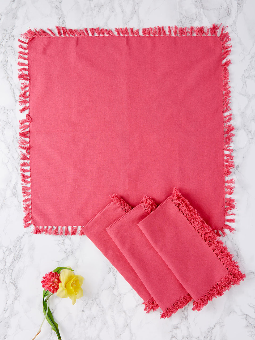 April Cornell Essential Pink Napkin Set/4*
