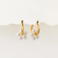 Lovers Tempo Neptune Pearl Cluster Hoop Earrings