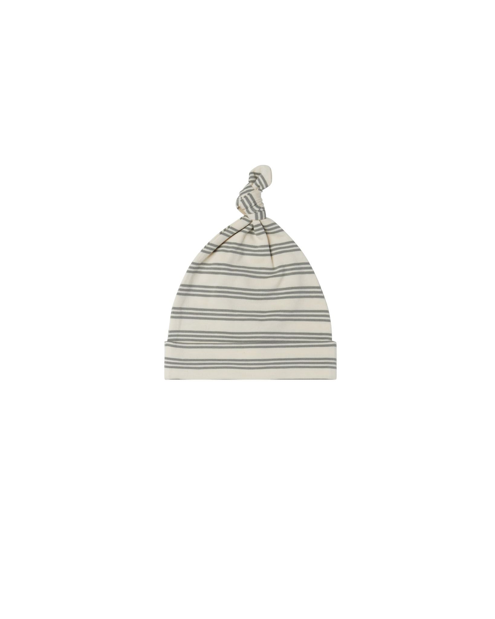 Quincy Mae Knotted Baby Hat  QM004HYDR  Basil Stripe