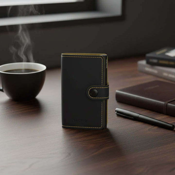 Secrid Miniwallet Matte Black & Ochre  MM