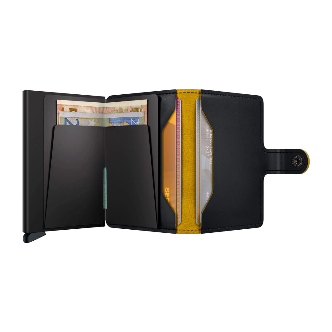 Secrid Miniwallet Matte Black & Ochre  MM