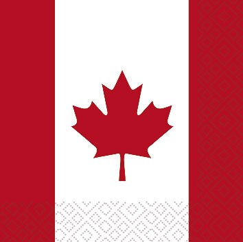 Twilight Luncheon Napkin  -  Canada Flag