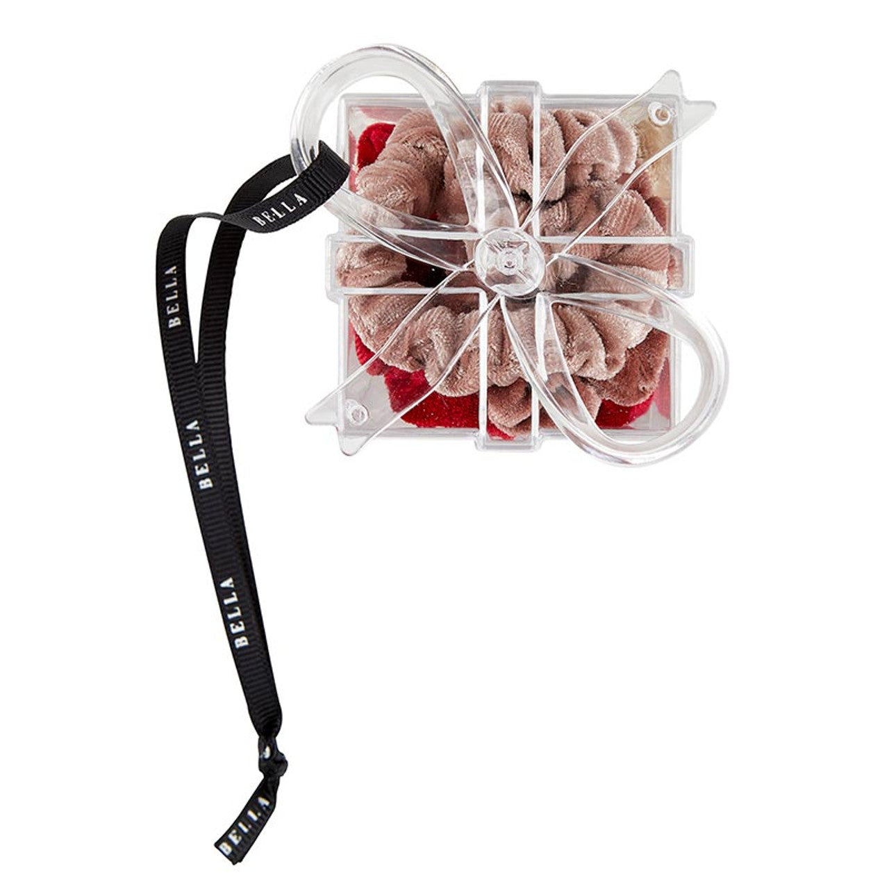 Belle Velvet Scrunchie in Ornament - Blush