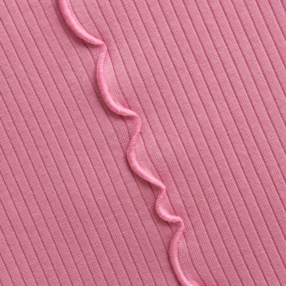 Creamie Girls Long Sleeve Ribbed Tee  823004-6560  Pink **