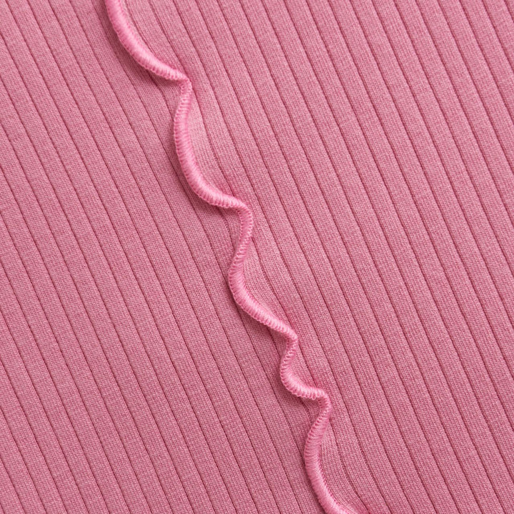 Creamie Girls Long Sleeve Ribbed Tee  823004-6560  Pink **