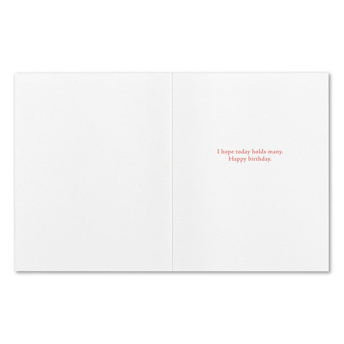 Compendium Birthday Card  -  Each day holds a surprise.