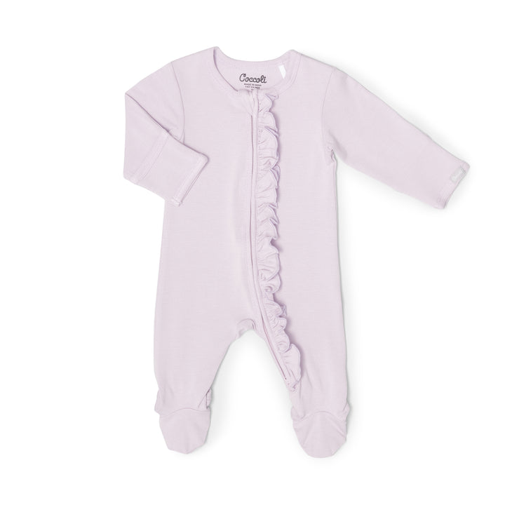 Coccoli Zipper Footie with Ruffle PM5687-72  Mauve