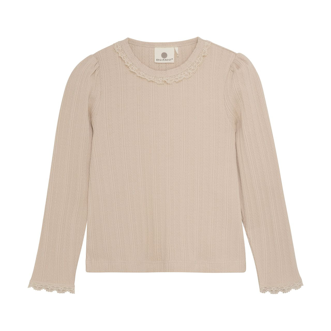 Enfant Girls Long Sleeve Pointelle Tee   220565-2444