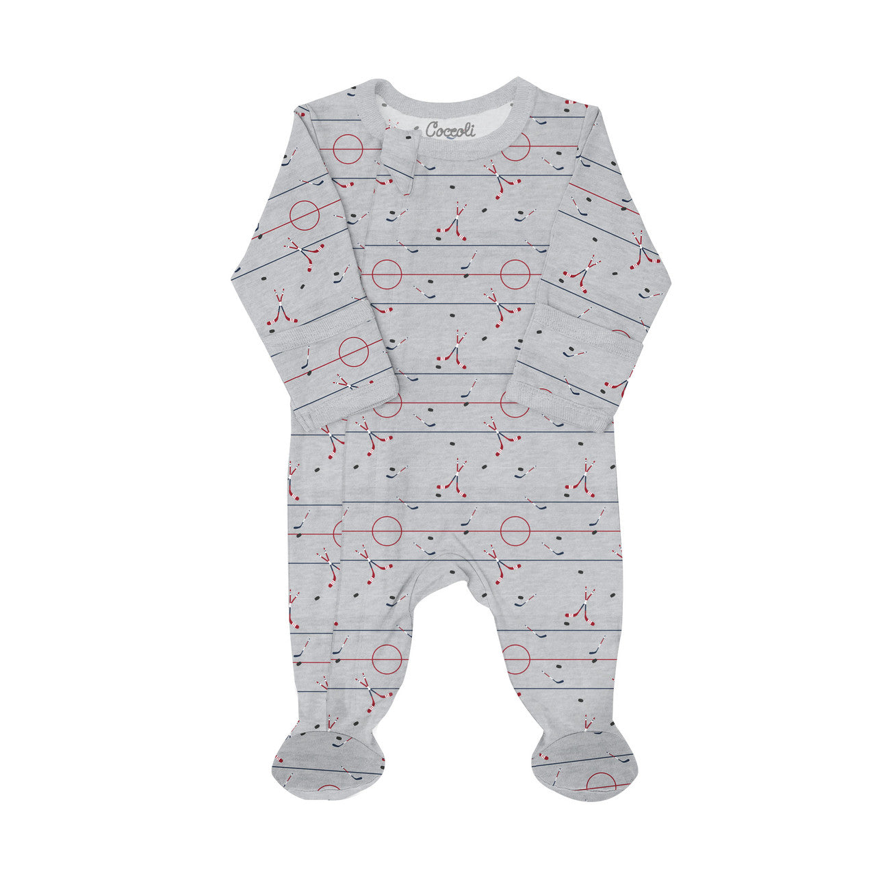 Coccoli Baby Footie   PZM5913-930   Grey Hockey