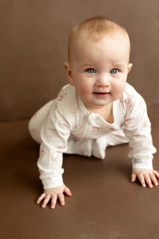Coccoli Baby Footie    PZM5923-201   Pink Bows