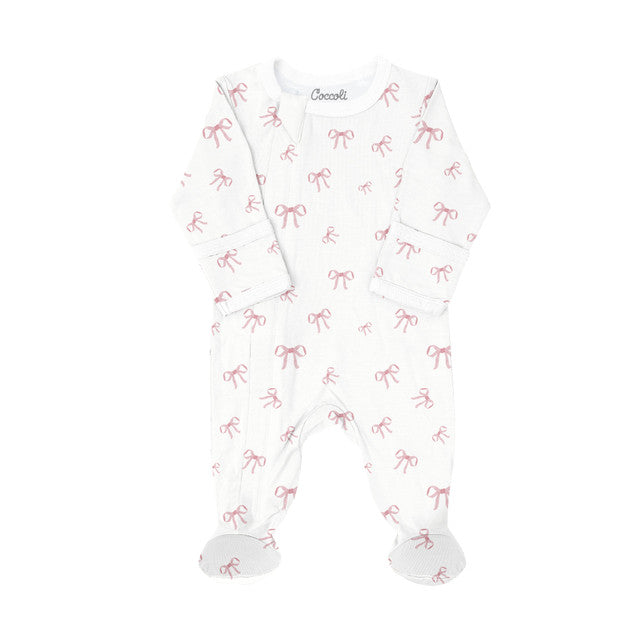 Coccoli Baby Footie    PZM5923-201   Pink Bows