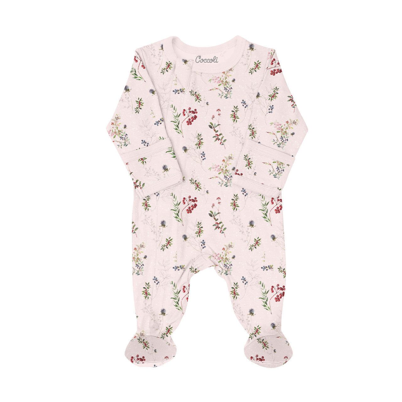 Coccoli Baby Footie      PZM5944-602   Pink Snow Berries
