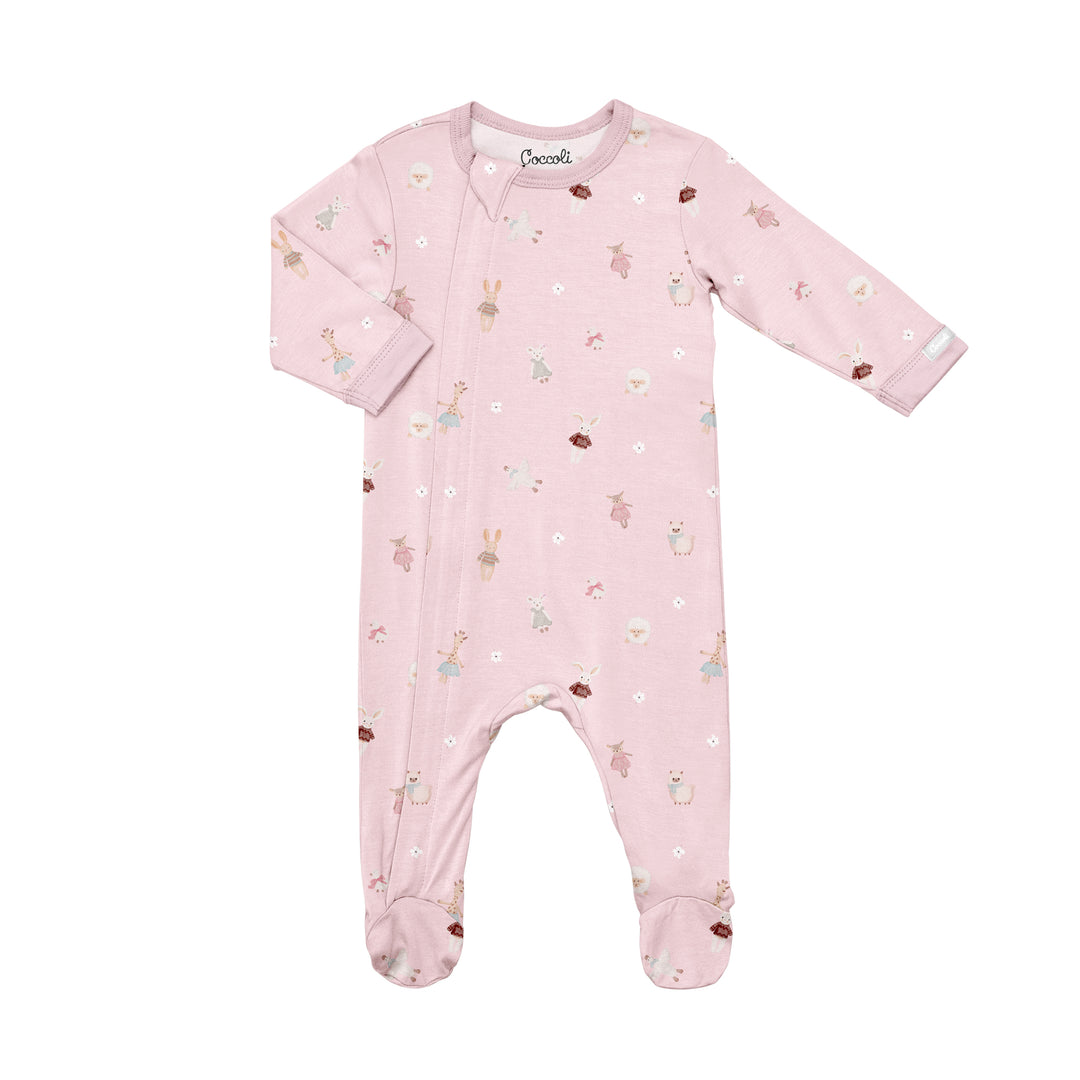 Coccoli Baby Girl Zipper Footie  PZM6131-600