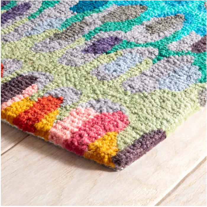 Paint Chip Multi Micro Hooked Wool Rug