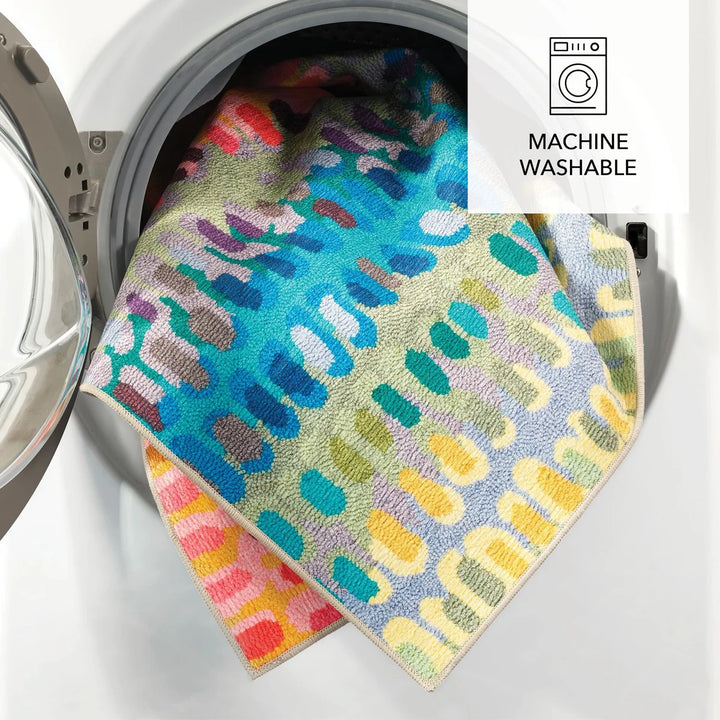 Paint Chip Multi Machine Washable Rug