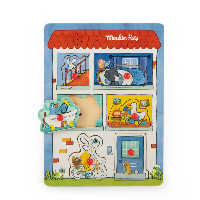 Moulin Roty Wooden Sound Puzzle  Puce & Pilou   684086