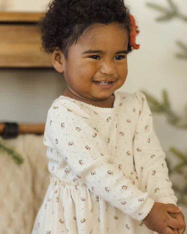 Quincy Mae Baby Girl Alda Dress  QM589ARTX   Holly Berry