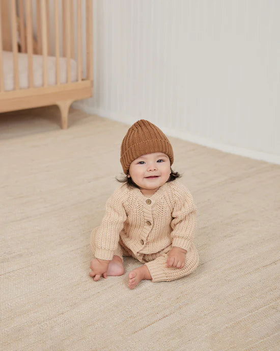 Quincy Mae Baby Chunky Knit Jumpsuit  QM276CARA  Shell