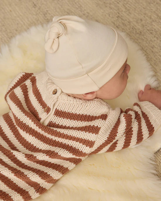 Quincy Mae Knotted Baby Hat  QMA004BRTHN  -  Natural