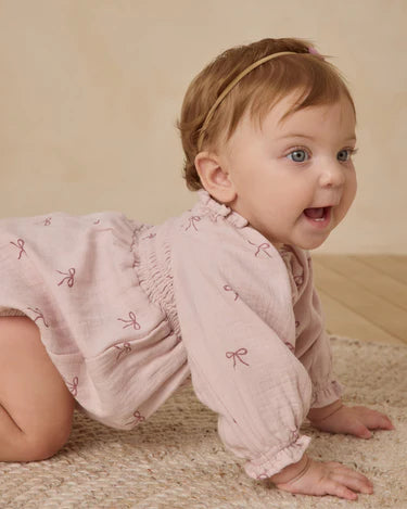 Quincy Mae Baby Girl Eden Romper   QM495STIL   Bows