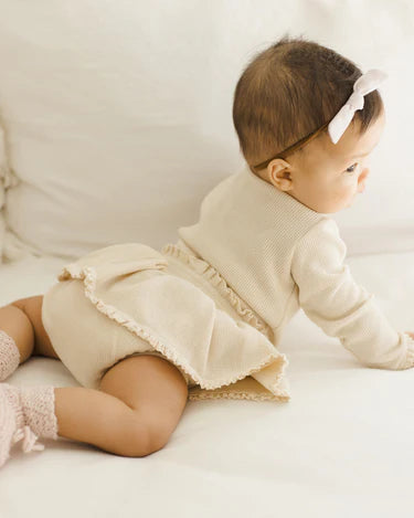 Quincy Mae Baby Girl Skirted Bloomer   QM547YUEH   Natural