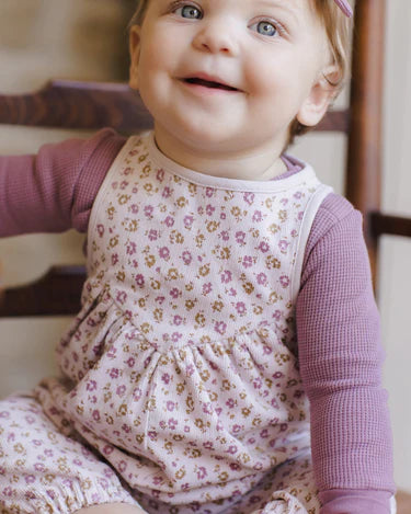 Quincy Mae Long Sleeve Waffle Bodysuit   QM546HAWA   Mulberry