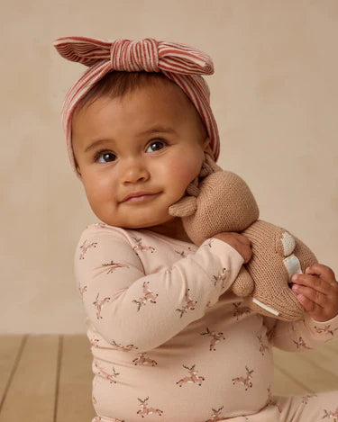 Quincy Mae Velour Bow Headband    QMA090FORE   Candy Stripe