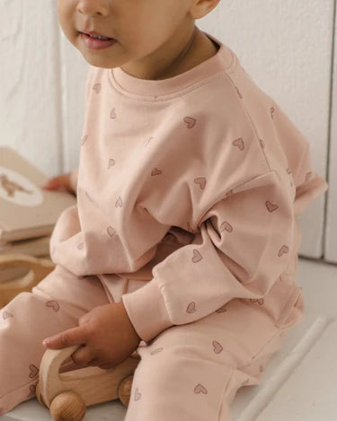 Quincy Mae Baby Girl Relaxed Sweatshirt   QM454KNIP   Hearts