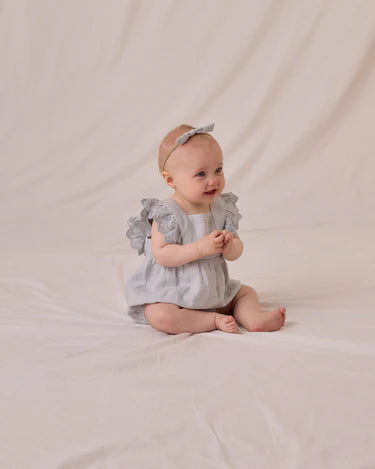 Quincy Mae Baby Naomi Romper   QM488WLKR   Sky