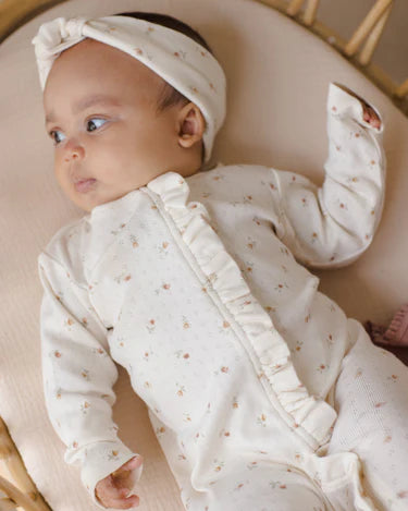 Quincy Mae Pointelle Knotted Headband   QMA017LOCK   Petit Fleur
