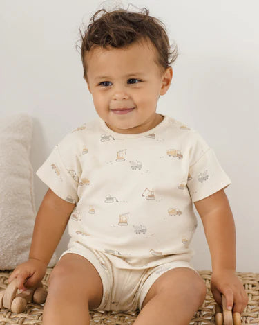 Quincy Mae Baby Boy Frankie Set   QM634SHEP    Construction Trucks