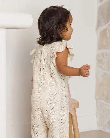 Quincy Mae Baby Mira Knit Romper   QM308SHEP    Natural