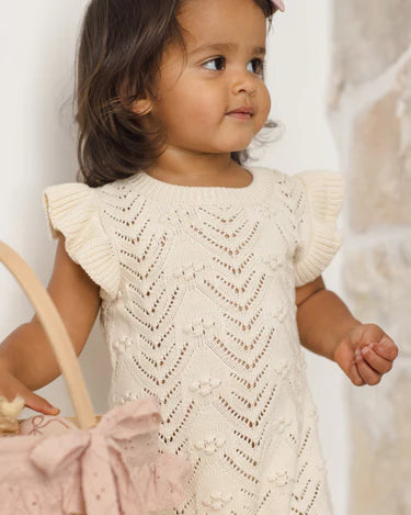 Quincy Mae Baby Mira Knit Romper   QM308SHEP    Natural