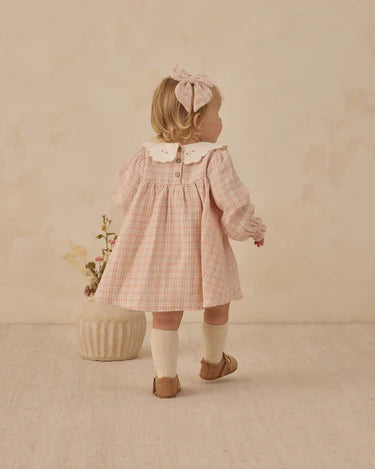 Quincy Mae Girls Bow   QMA273KWON   Pink Plaid